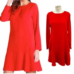 Karen by Simonsen Mab‎ Shift Drop Waist Red Dress in Red Size 38 / US 6